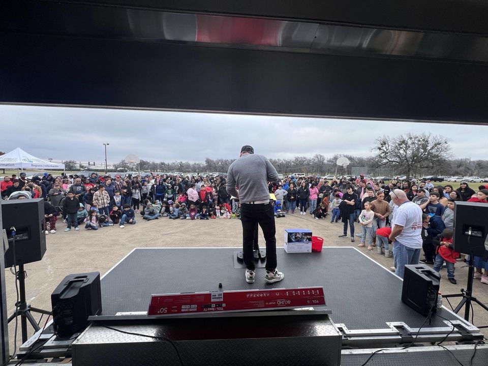 Troy Brave preaching to a crowd